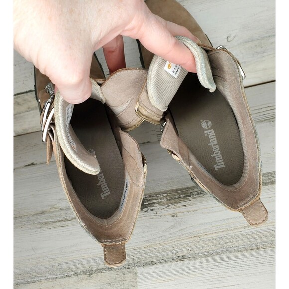 Timberland Women's Lana Point Boot Buckled Light Taupe Nubuck A5MPR Size 9.5 - Picture 9 of 16